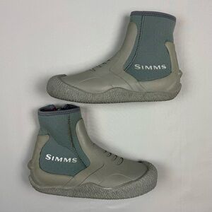 Simms Mens Zipit II Wading Boots Sz US 9 Fly Fishing Bootie Grey